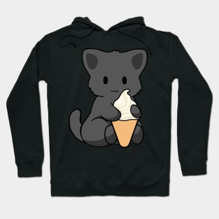 Ice Cream Black Cat Hoodie